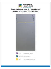 Mounting Hole Diagram for Steel Junior Cart